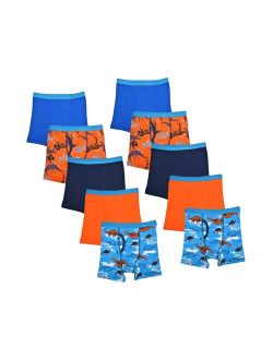 Boys Underwear, 10 Pack Dino Boxer Brief, Sizes S-XL
