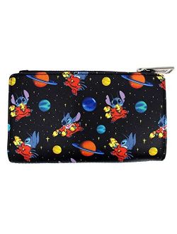 x Disney Lilo and Stitch in Space Allover-Print Flap Wallet