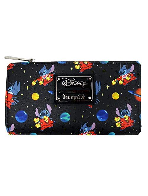Loungefly x Disney Lilo and Stitch in Space Allover-Print Flap Wallet