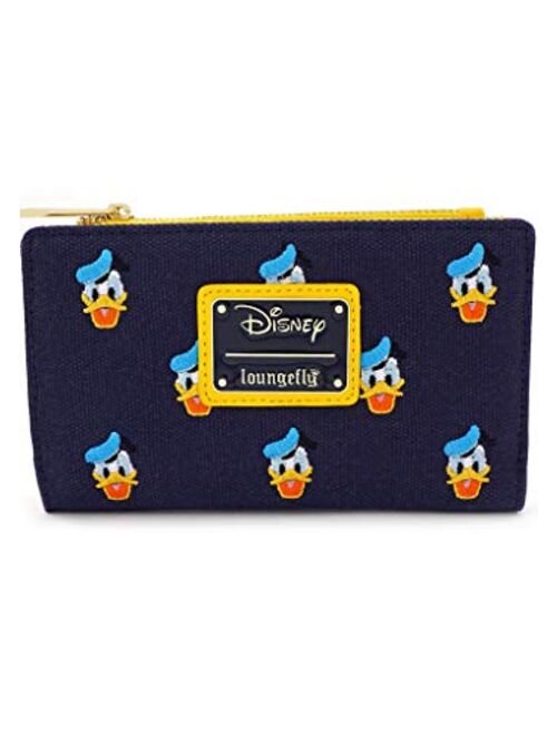 Loungefly x Disney Donald Duck All-Over Print Embroidered Canvas Zip Wallet