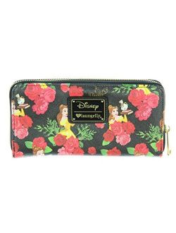 Disney Beauty And The Beast Belle Floral Zip Around Wallet