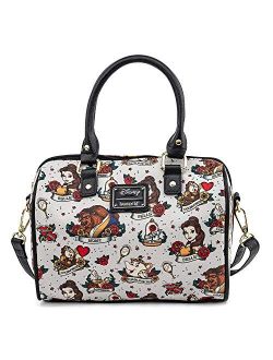 Beauty and the Beast Belle and Characters All Over Print Tattoo Art Handbag Purse
