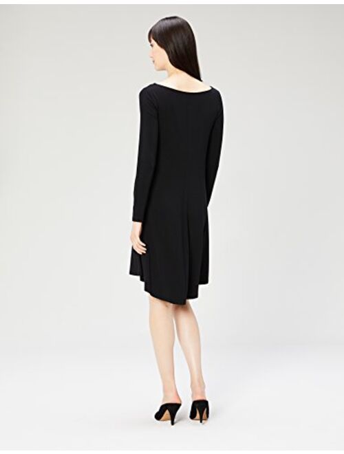 Amazon Brand - Daily Ritual Women's Jersey Long-Sleeve Bateau-Neck Dress