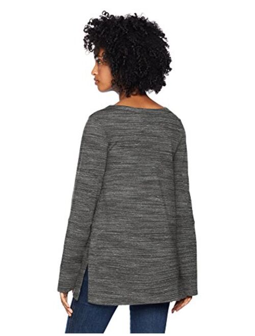 Amazon Brand - Daily Ritual Women's Terry Cotton and Modal Square-Sleeve Sweatshirt Tunic