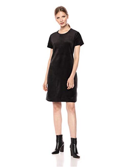 Amazon Brand - Daily Ritual Women's Velour Short-Sleeve Lounge Dress