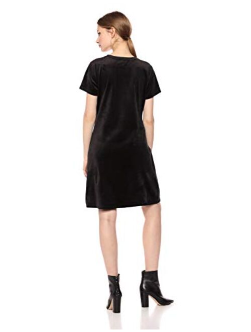 Amazon Brand - Daily Ritual Women's Velour Short-Sleeve Lounge Dress