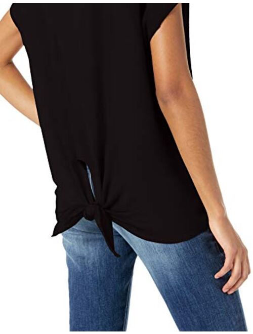 Amazon Brand - Daily Ritual Women's Supersoft Terry Dolman Short-Sleeve Tie-Back Shirt