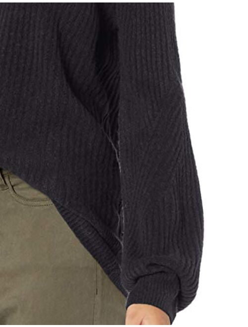 Amazon Brand - Daily Ritual Women's Mid-Gauge Stretch Balloon Sleeve Crewneck Pullover Sweater