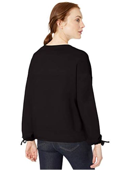 Amazon Brand - Daily Ritual Women's Supersoft Terry Tie Sleeve V-Neck Sweatshirt