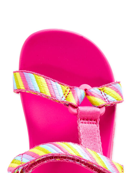 Wonder Nation Toddler Girls Color Block Sport Sandals