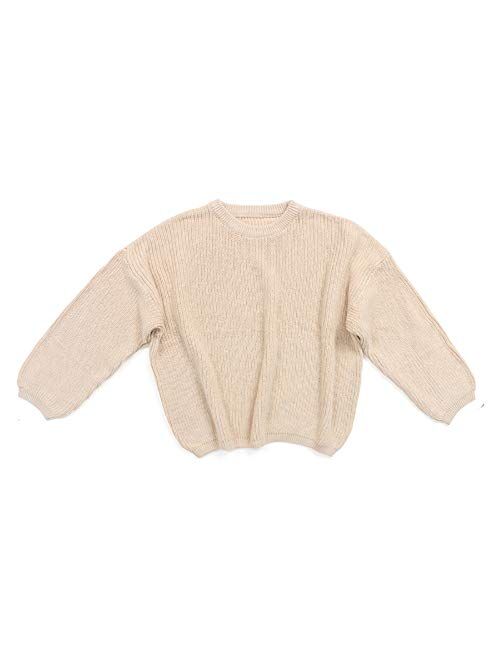 Multitrust Baby Girls Boys Knit Loose Fit Long Sleeve Sweater Pullover Casual Baby Sweatshirt Fall Winter Clothes