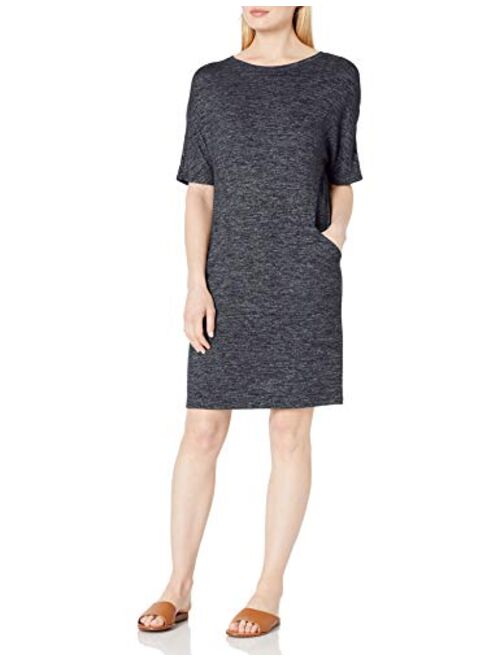 Daily Ritual Women's Cozy Knit Oversized-Fit Seamed Pocket Dress