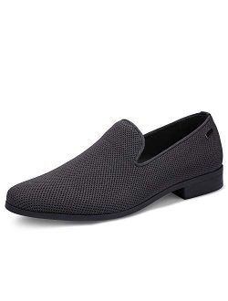 uubaris Mens Loafers Dress Shoes Slip On Shoes Classic Tuxedo Knit Walking Shoes