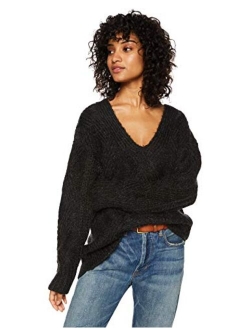 Women's Oversized Argyle Tunic Sweater