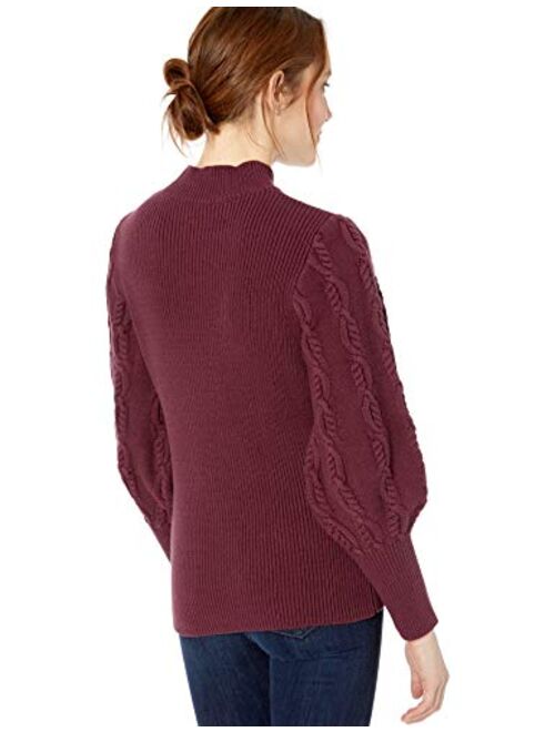 Cable Stitch Women's Cable Sleeve Ribbed Sweater