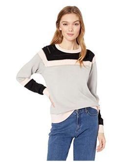 Women's Colorblock Boxy Pullover Sweater Top