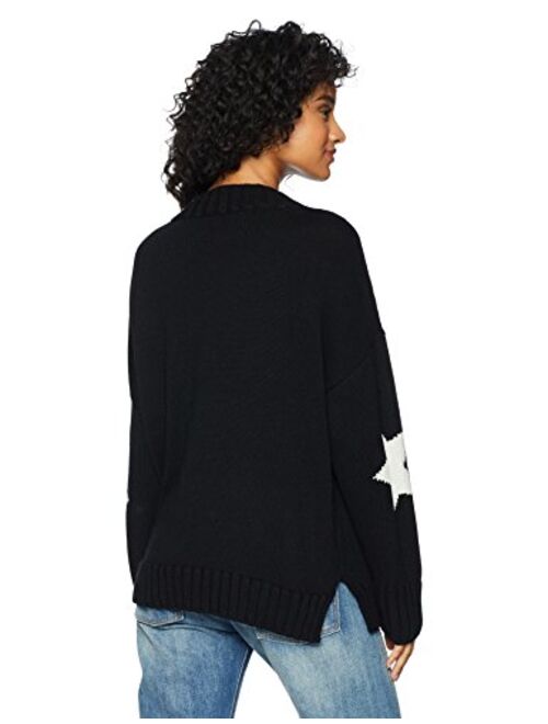 Cable Stitch Womens Intarsia Star Sweater 