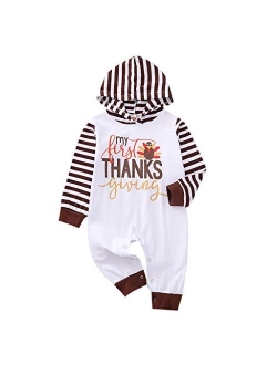 Newborn Baby Girls Boys My First Halloween Christmas One Piece Romper Jumpsuit Holiday Onesie Outfit
