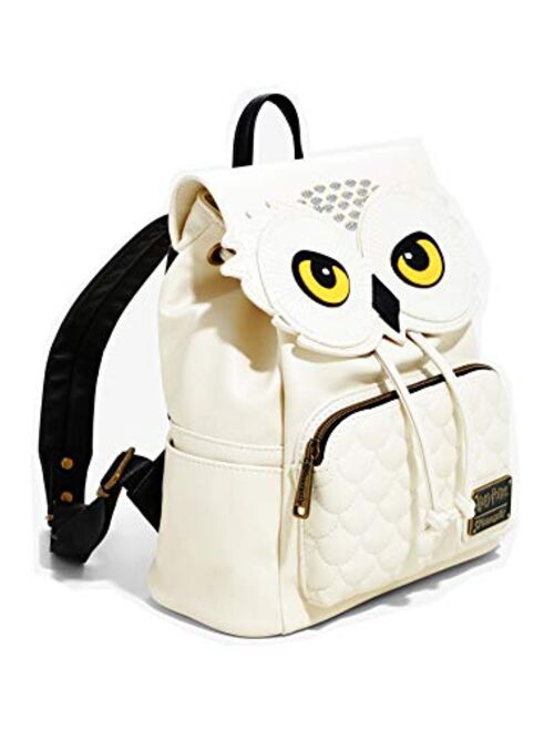Loungefly Harry Potter Hedwig Faux Leather Mini Backpack Standard, Beige