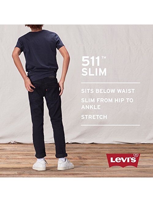 Levi's Boys' 511 Slim Fit Jeans, Del Rey, 8 Regular