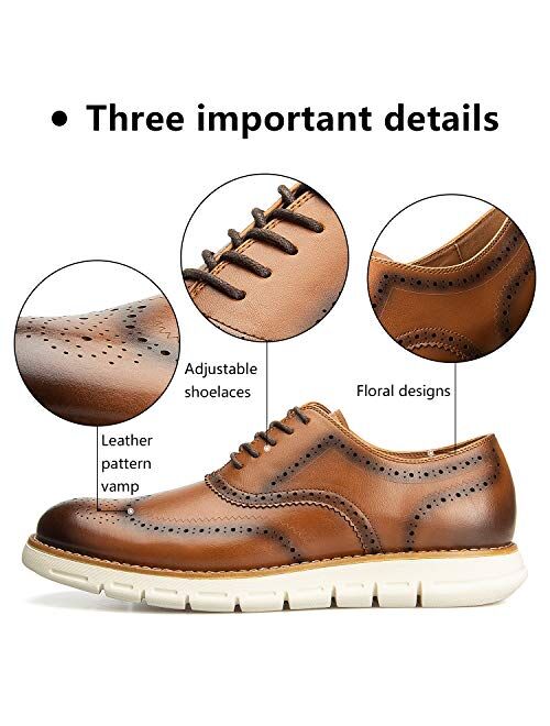 JITAI Mens Oxford Shoes Casual Dress Shoes for Men Lightweight Lace Up Fashion Shoes