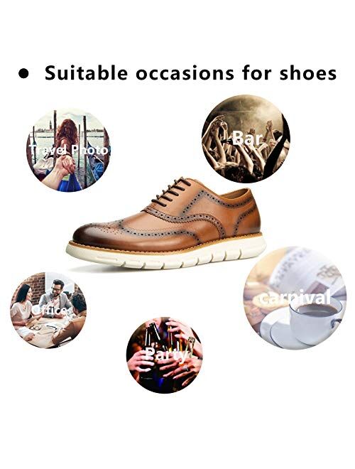 JITAI Mens Oxford Shoes Casual Dress Shoes for Men Lightweight Lace Up Fashion Shoes