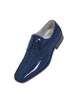 Viotti 179 - Mens Shoes - Oxford Shoes for Men - Mens Casual Dress Shoes, Wedding Shoes Striped Satin, Patent Tuxedo - Dress Shoes for Men; Color: