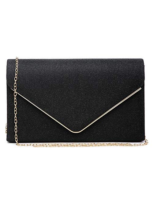 DASEIN Women Glistening Clutches Handbags Evening Bags Wedding Purses Cocktail Prom Party Clutches