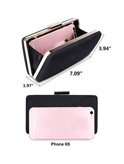 Selighting Glitter Clutch Evening Bags for Women Formal Bridal Wedding Clutches Purses Prom Cocktail Party Handbags
