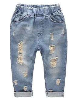 DAIMIDY Little Boy's Roll Cuff Ripped Jeans, 1-11 Years