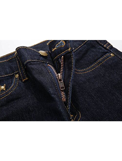 UNACOO Toddler and Boy's Regular Fit Jeans Classic Stretch Straight Denim Jeans (Age 3-12 Years)