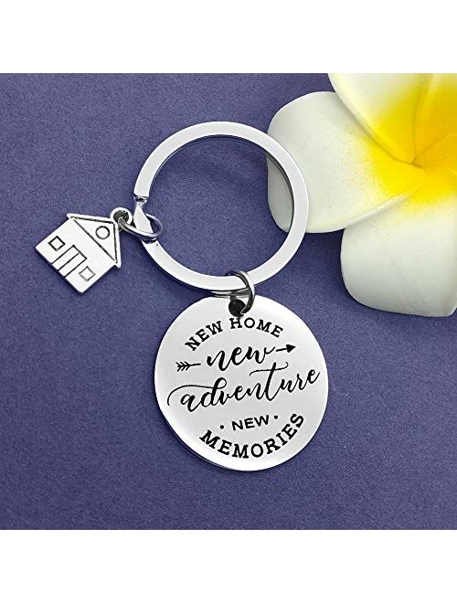 for New Home Keychain New memories Keychain First Home Gift Housewarming Gift Realtor Closing Gifts House Keyring Moving in Key Chain for New Home Owners Jewelry