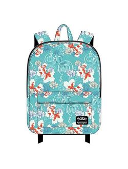 Pokemon Goldeen Lotus Flower Print Backpack
