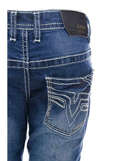 CULTURA Skinny Jeans for Boys, Toddler, Little Boy, Kids, Big Boys, Teens Distressed Denim Pants Size 2T-20