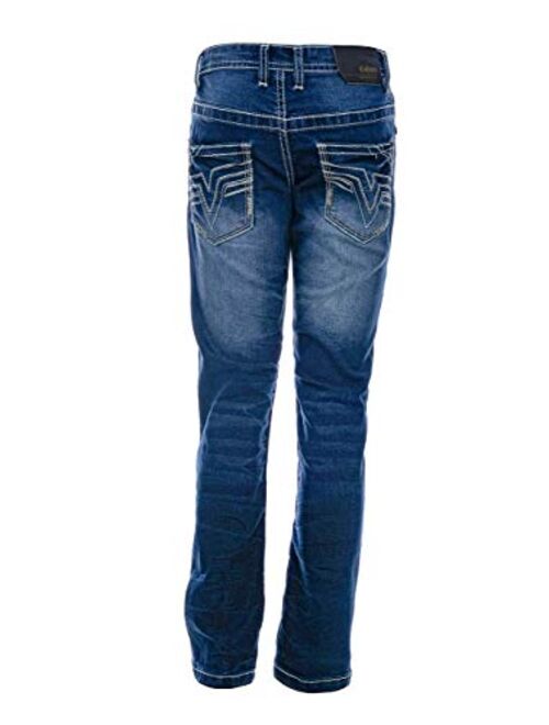 CULTURA Skinny Jeans for Boys, Toddler, Little Boy, Kids, Big Boys, Teens Distressed Denim Pants Size 2T-20
