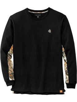 Men's Backcountry Insect Repellent Long Sleeve Camo T-Shirt-Casual Crewneck Pullover Regular Fit