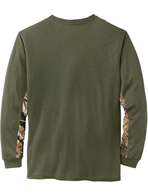 Legendary Whitetails Men's Backcountry Insect Repellent Long Sleeve Camo T-Shirt-Casual Crewneck Pullover Regular Fit