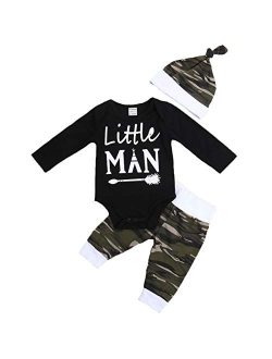 Infant Baby Boys Girls Cotton Camouflage Onesie Bodysuit and Long Pants 2pcs Romper Set Baby Clothes Set