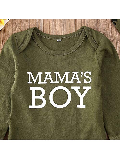 Multitrust Infant Baby Boys Girls Cotton Camouflage Onesie Bodysuit and Long Pants 2pcs Romper Set Baby Clothes Set