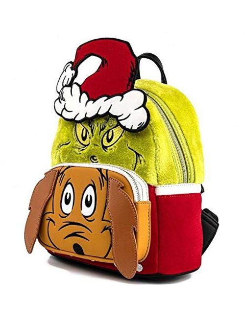 Loungefly Dr. Seuss Grinch and Max Cosplay Adult Womens Double Strap Shoulder Bag Purse