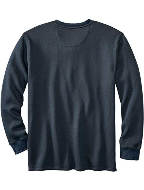 Legendary Whitetails Men's Tough as Buck Double Layer Thermal Henley Shirt-Casual Long Sleeve Waffle Knit Regular Fit 