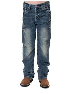B. Tuff Western Denim Jeans Boys Torque Button Medium Wash BJTRQE
