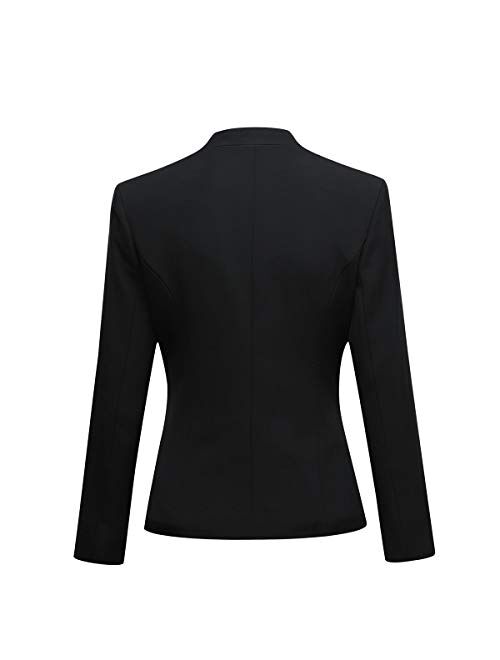 Women's Business Office 1 Button Blazer Jacket and Pants Suit Set