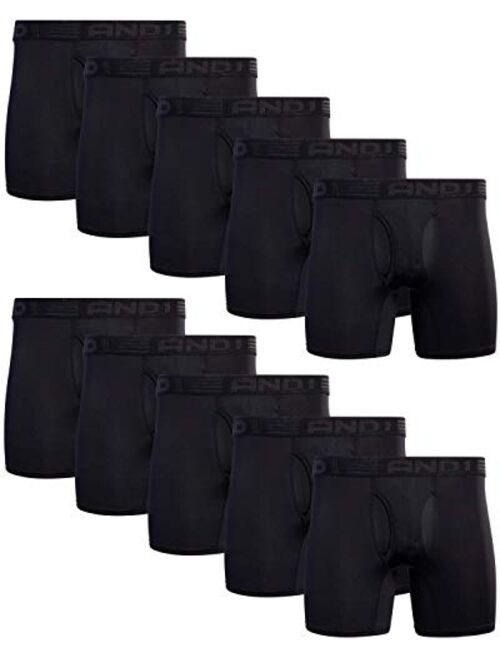 AND1 Mens Performance Compression Boxer Briefs (10 Pack)