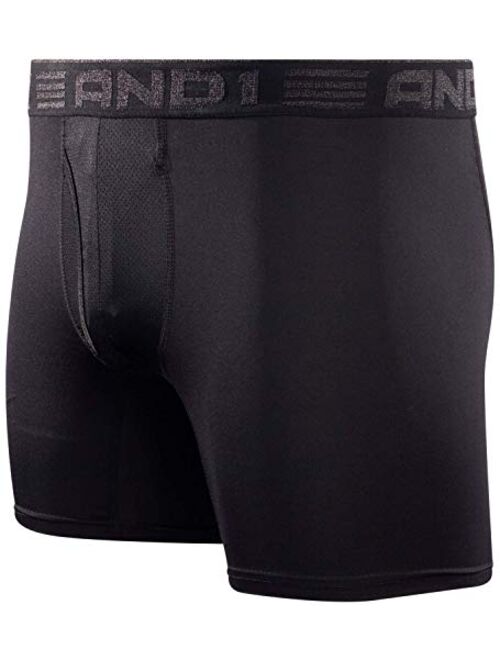AND1 Mens Performance Compression Boxer Briefs (10 Pack)