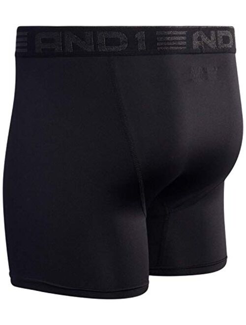 AND1 Mens Performance Compression Boxer Briefs (10 Pack)