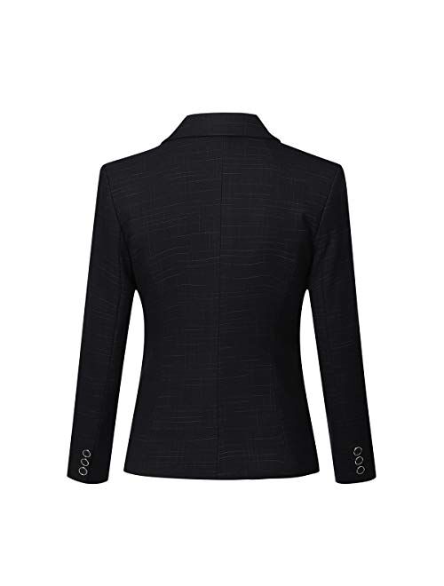 Women's 2 Piece Business Work Suit Set One Button Suit Jacket Blazer and Pant