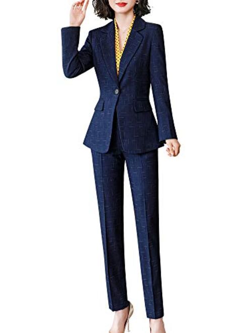 LISUEYNE Women Two Pieces Blazers Work Office Lady Suit Business Blazer Jacket&Pant