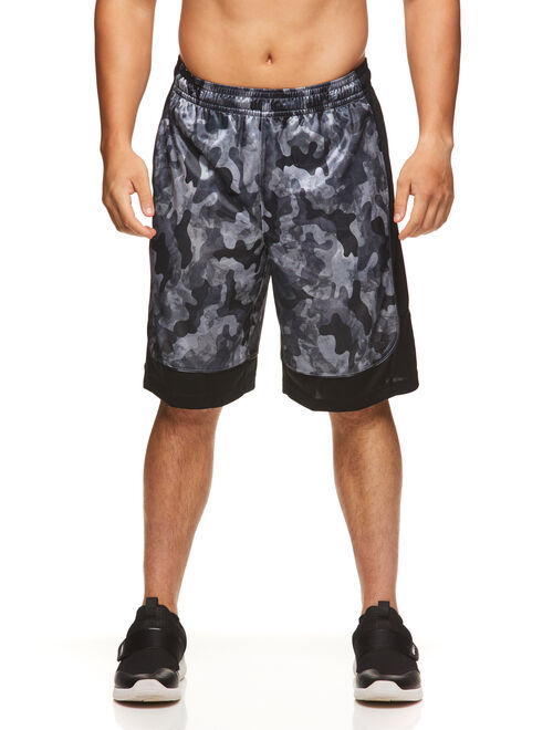 AND1 Men's Active All Court Basketball Shorts with Camo Print, up to 5XL