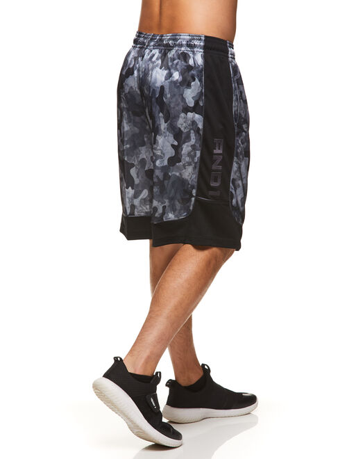 AND1 Men's Active All Court Basketball Shorts with Camo Print, up to 5XL